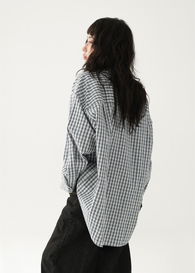 American retro check shirt / AS1214