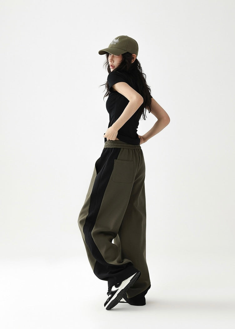 Relaxed loose line pants / AS1219