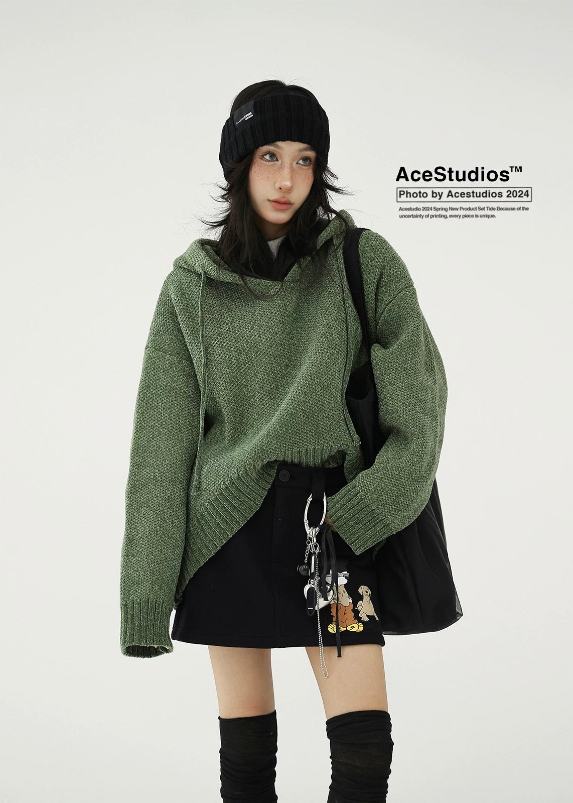 hooded knit pullover / AS1156