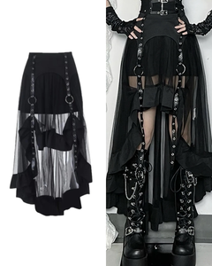 サスペンダーロングレーススカート / vo1277