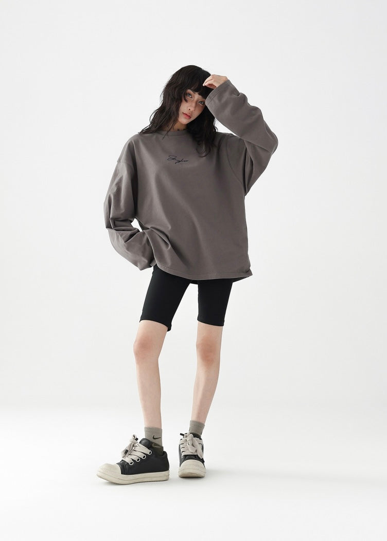 Fake Two Piece Slim T-Shirt & Loose Long Sleeve T-Shirt / AS1238