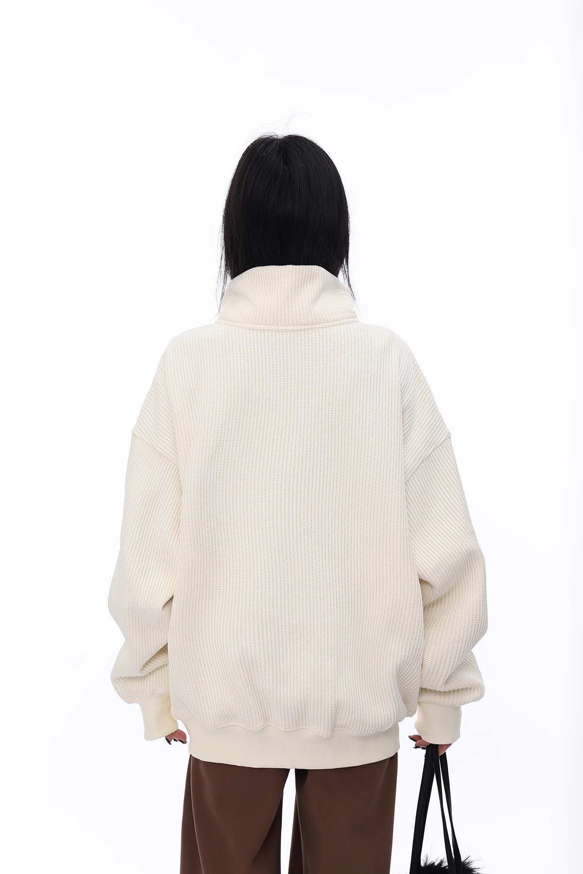 half-zip waffle knit/as1115