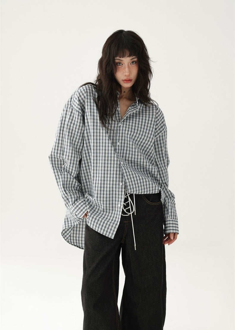 American retro check shirt / AS1214