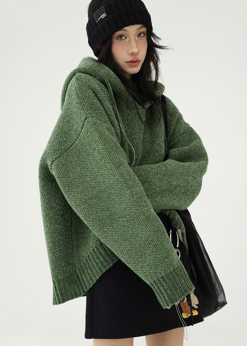 hooded knit pullover / AS1156