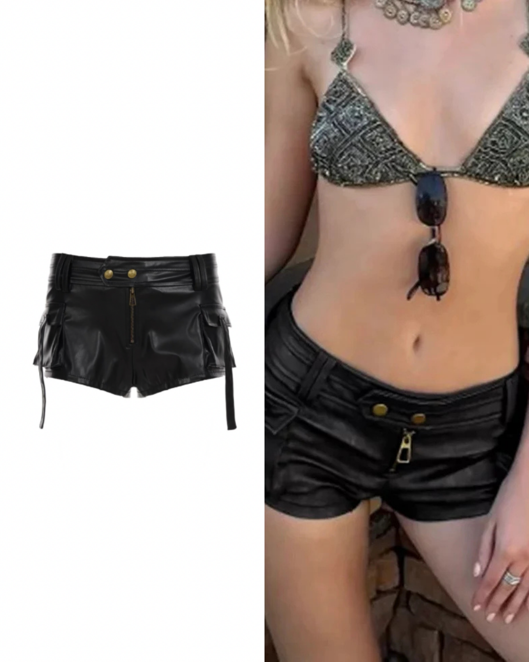 PUレザーホットパンツ / VO1213