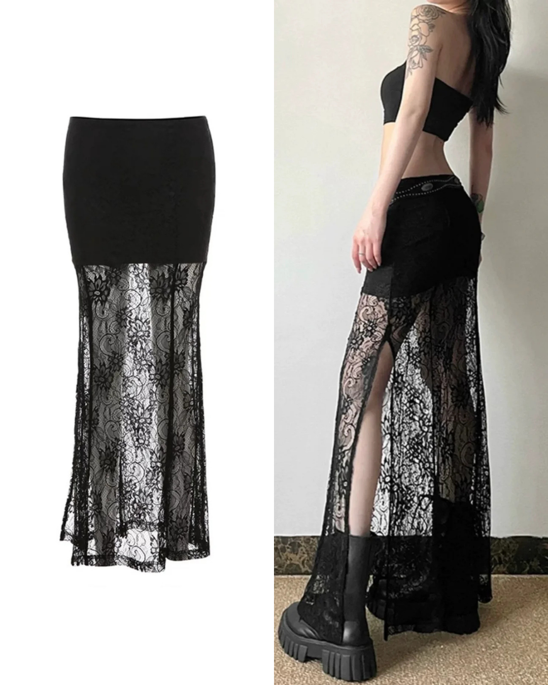 シアーレースロングスカート / VO1157
