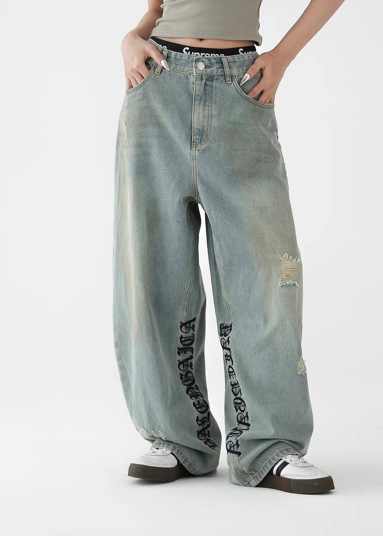 High street vintage loose jeans / AS1255