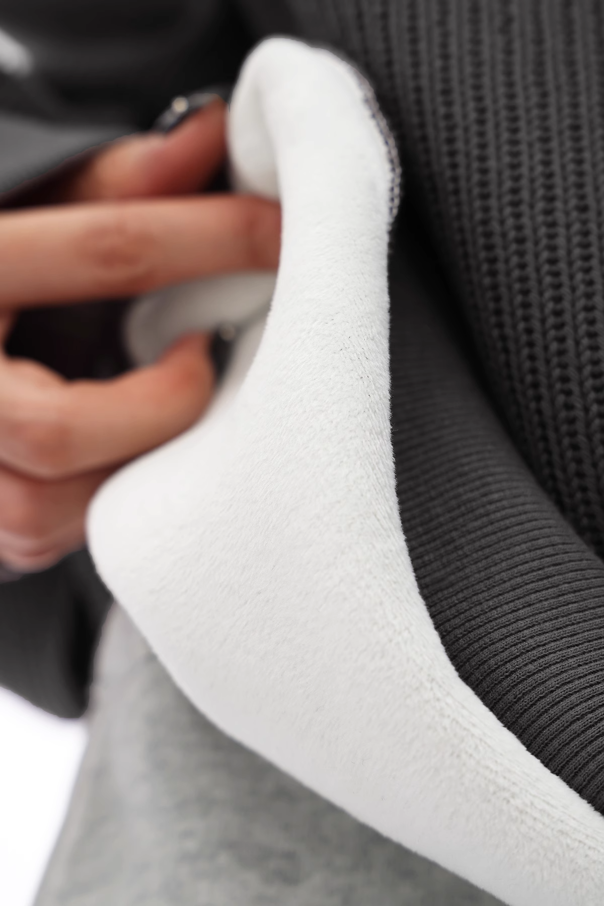 half-zip waffle knit/as1115