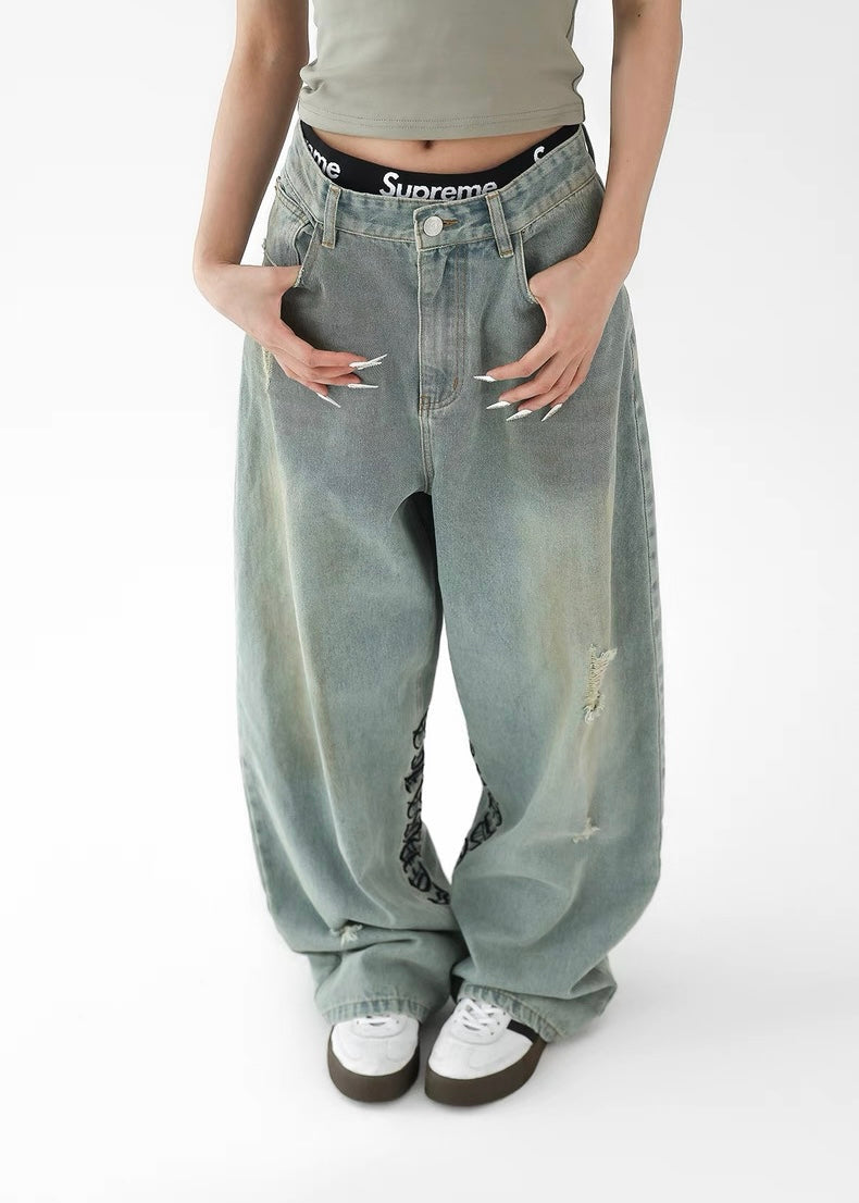 High street vintage loose jeans / AS1255