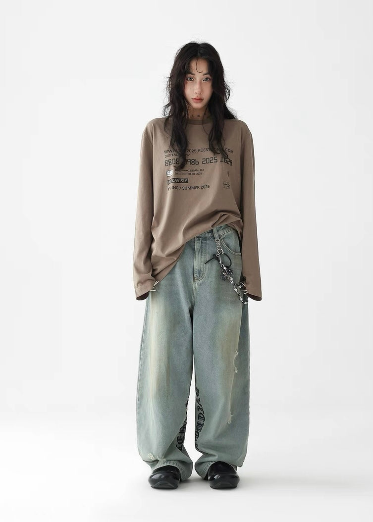 High street vintage loose jeans / AS1255
