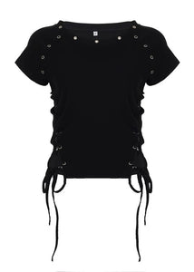 ダークアイレットデザイン半袖シャツ / VO1122