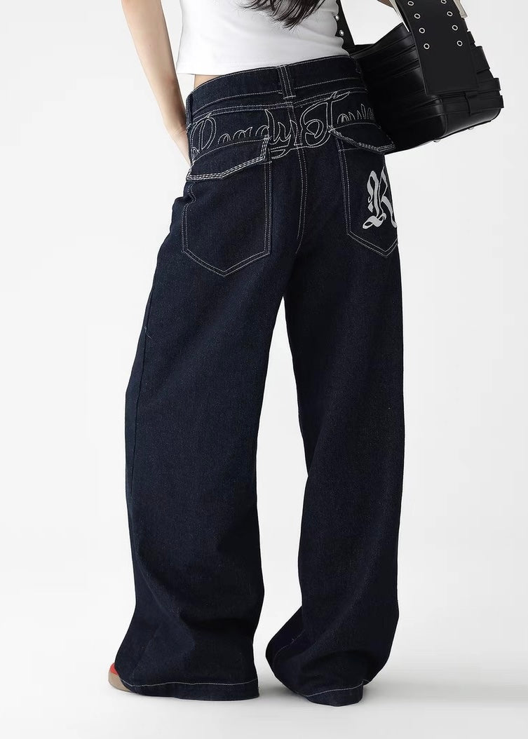 American retro wide leg pants / AS1248