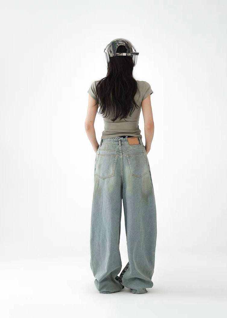High street vintage loose jeans / AS1255