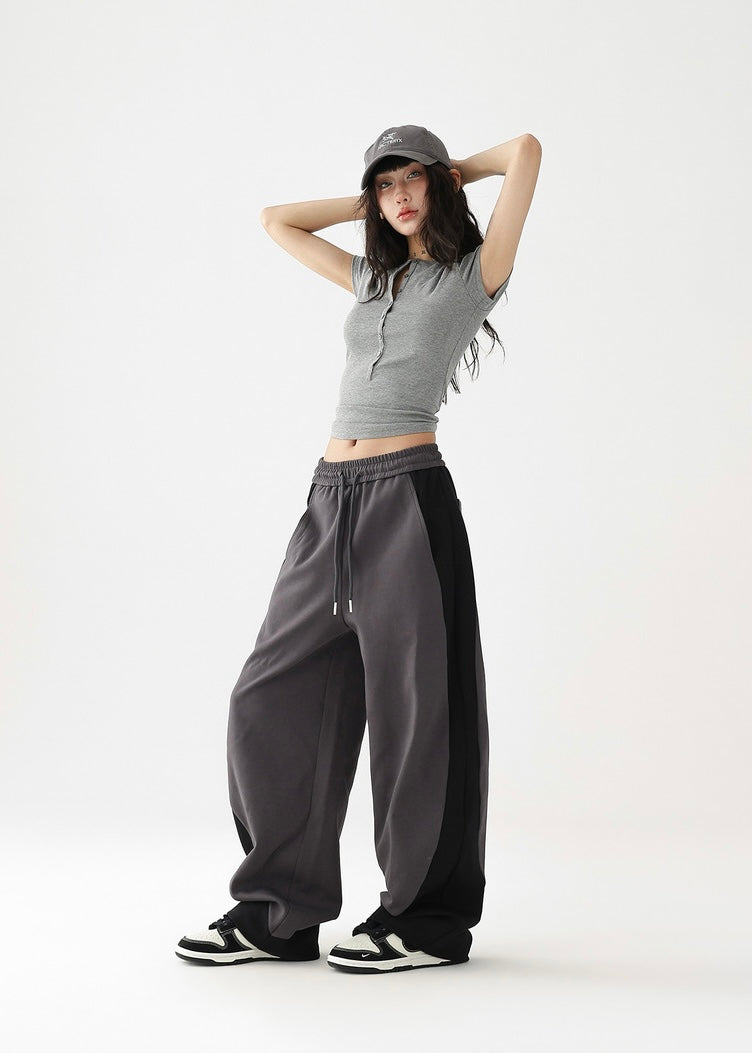 Relaxed loose line pants / AS1219