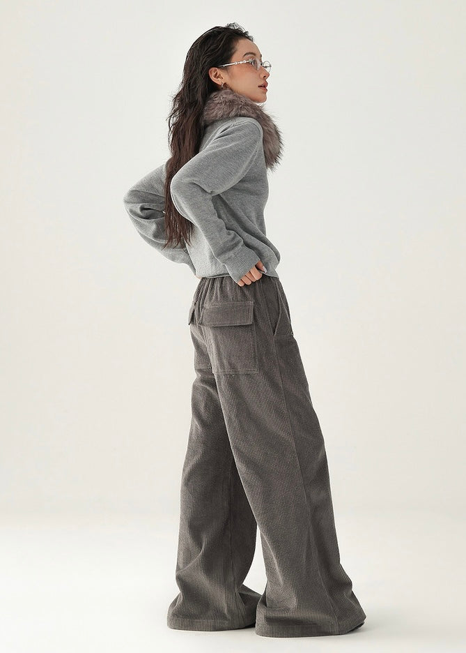 loose fit corduroy pants / AS1186