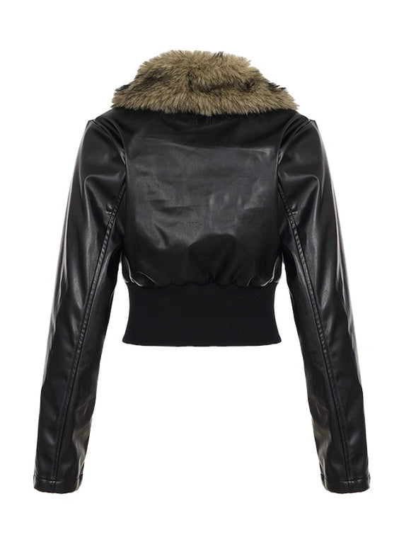 ファーカラーショートジャケット / VO1306