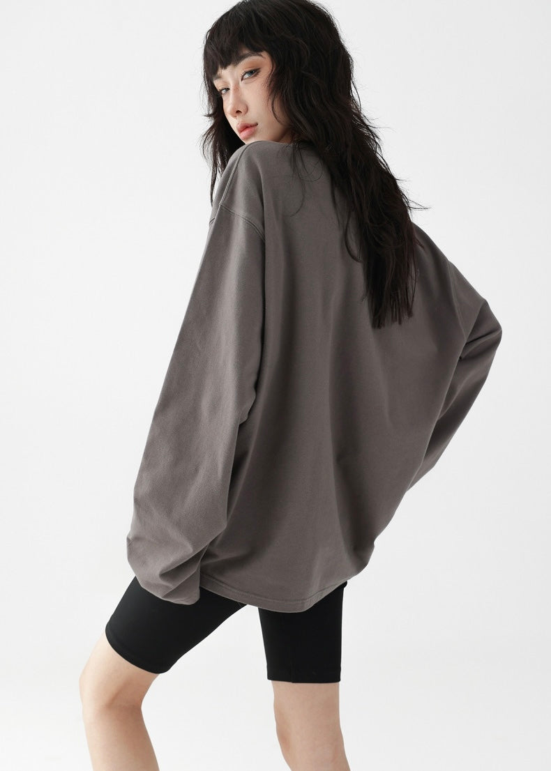 Fake Two Piece Slim T-Shirt & Loose Long Sleeve T-Shirt / AS1238