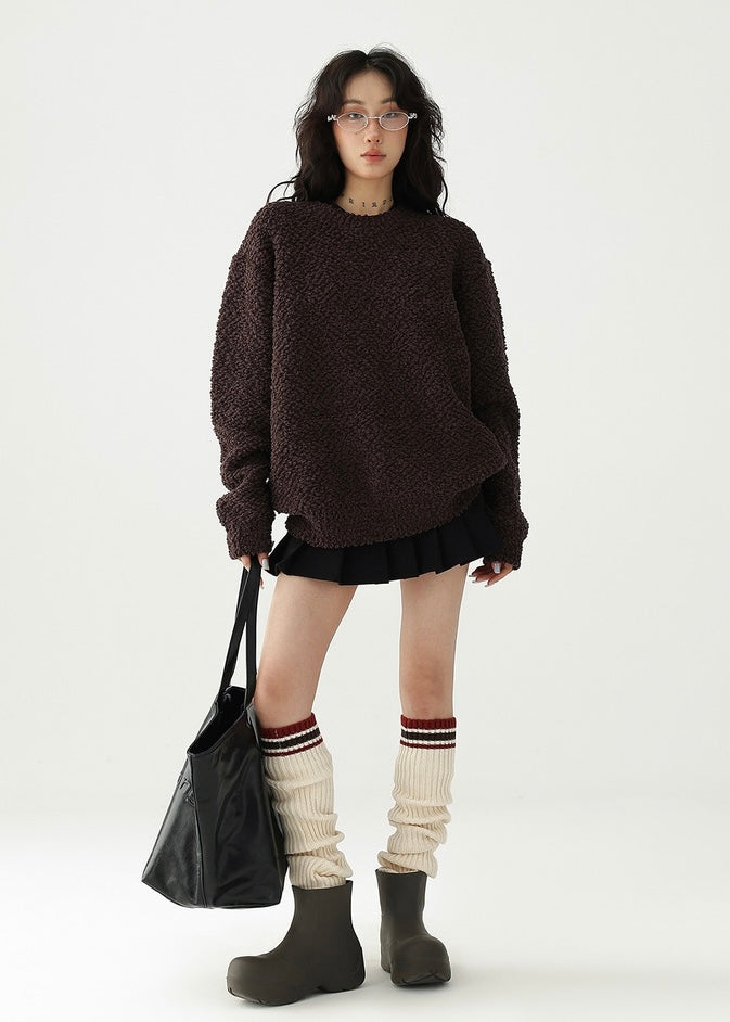 round neck pullover sweater / AS1187