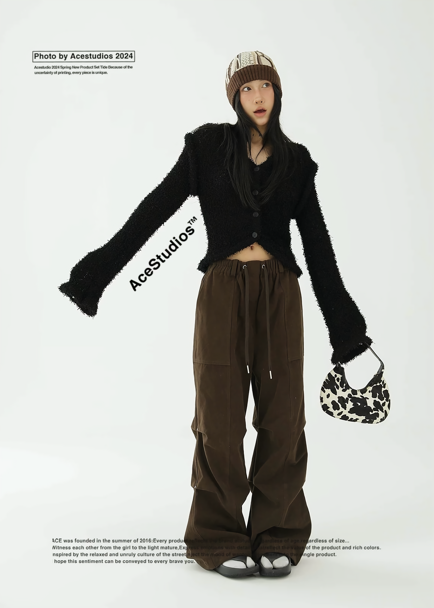 American retro wide leg pants / AS1131