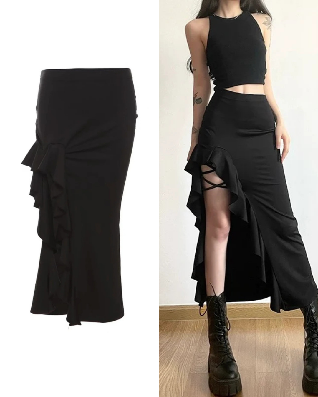 サイドスリットマーメイドスカート / VO1155