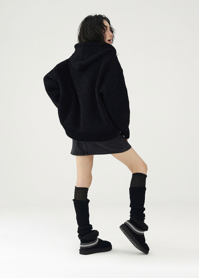 hooded knit pullover / AS1156