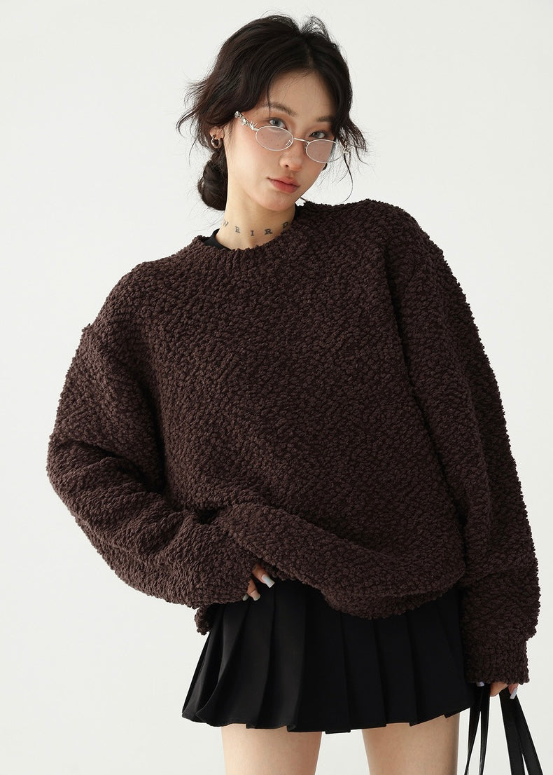 round neck pullover sweater / AS1187