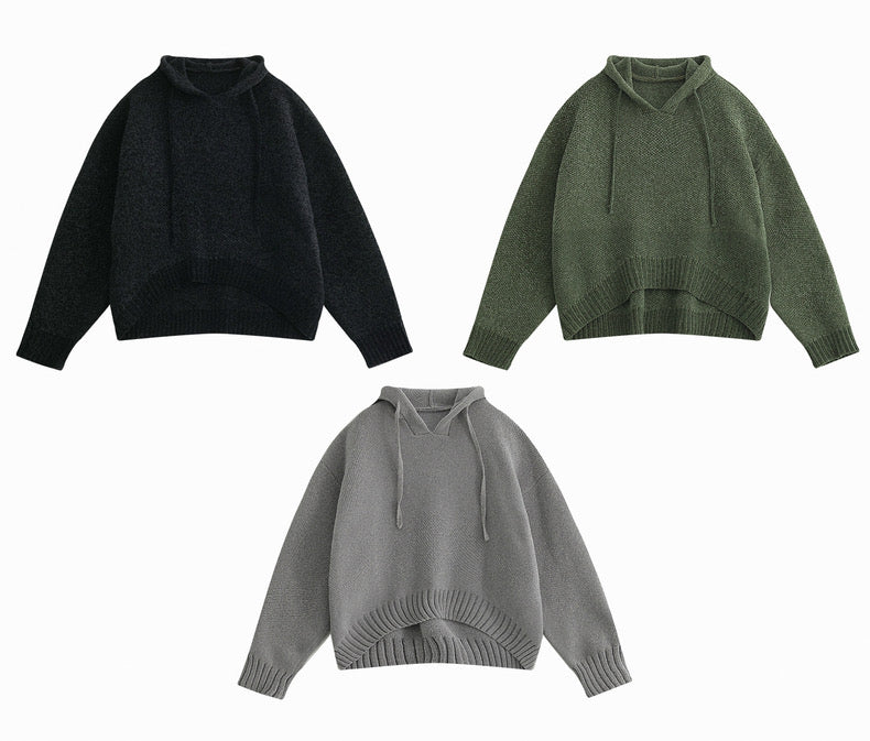 hooded knit pullover / AS1156