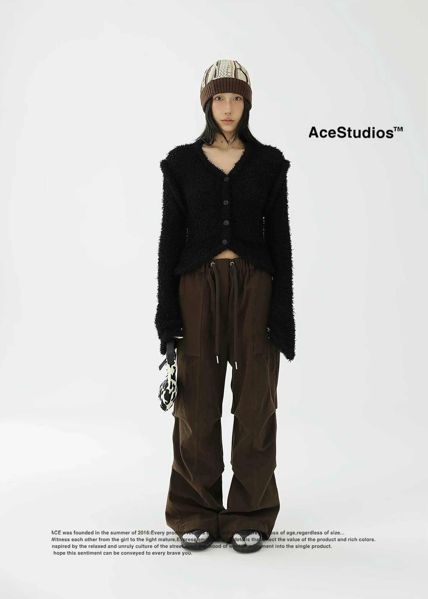 American retro wide leg pants / AS1131