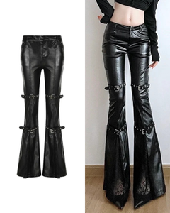 PUレザーフレアパンツ / VO1184