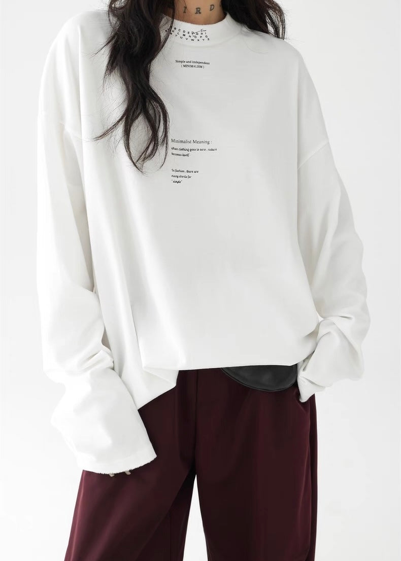 Mid-neck pullover shirt / AS1276