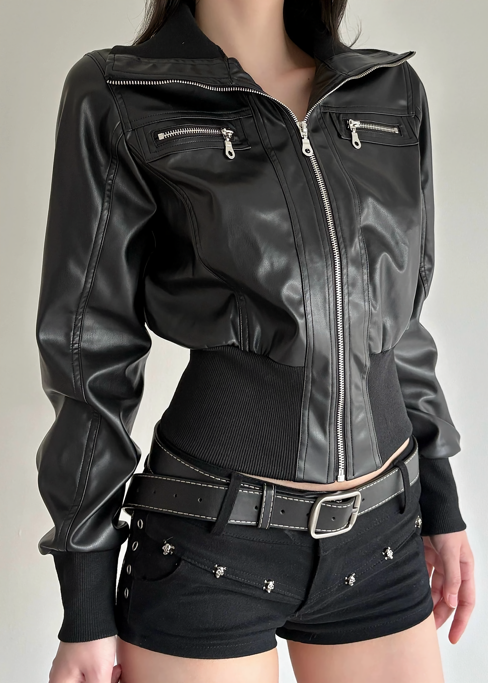 PU バイカージャケット / vo1283