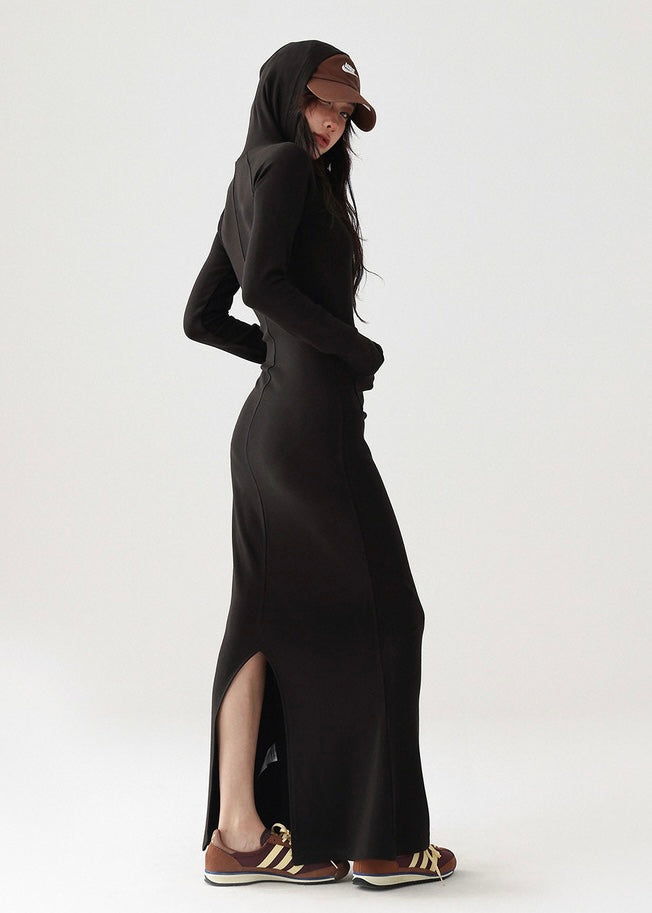Hood Maxi Length Dress / AS1196