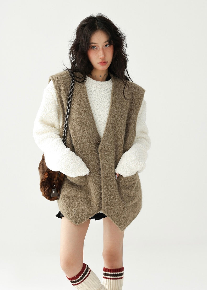 round neck pullover sweater / AS1187