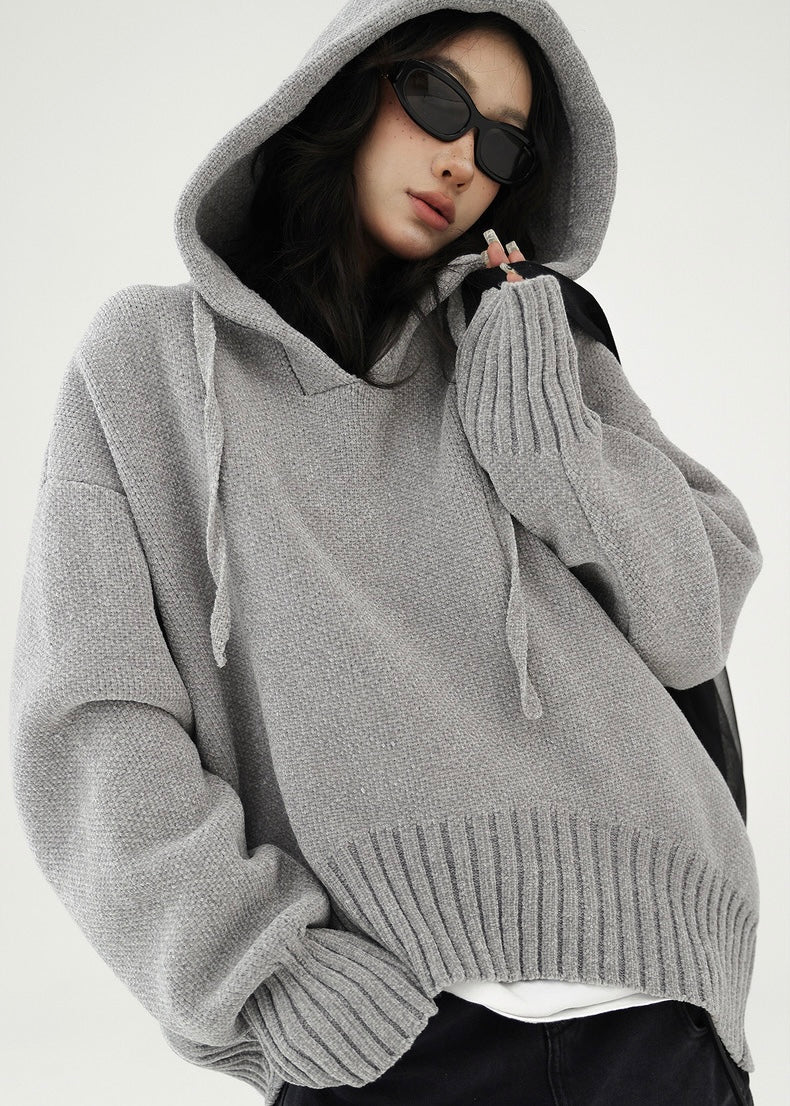 hooded knit pullover / AS1156