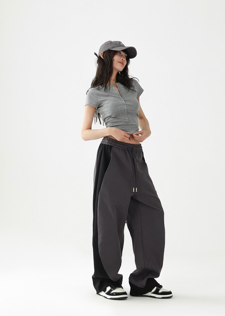 Relaxed loose line pants / AS1219