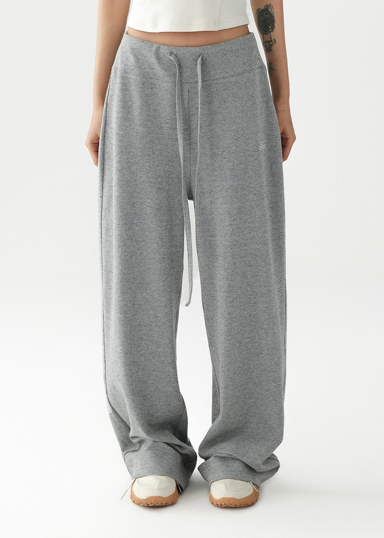 Loose drawstring straight pants / AS1203