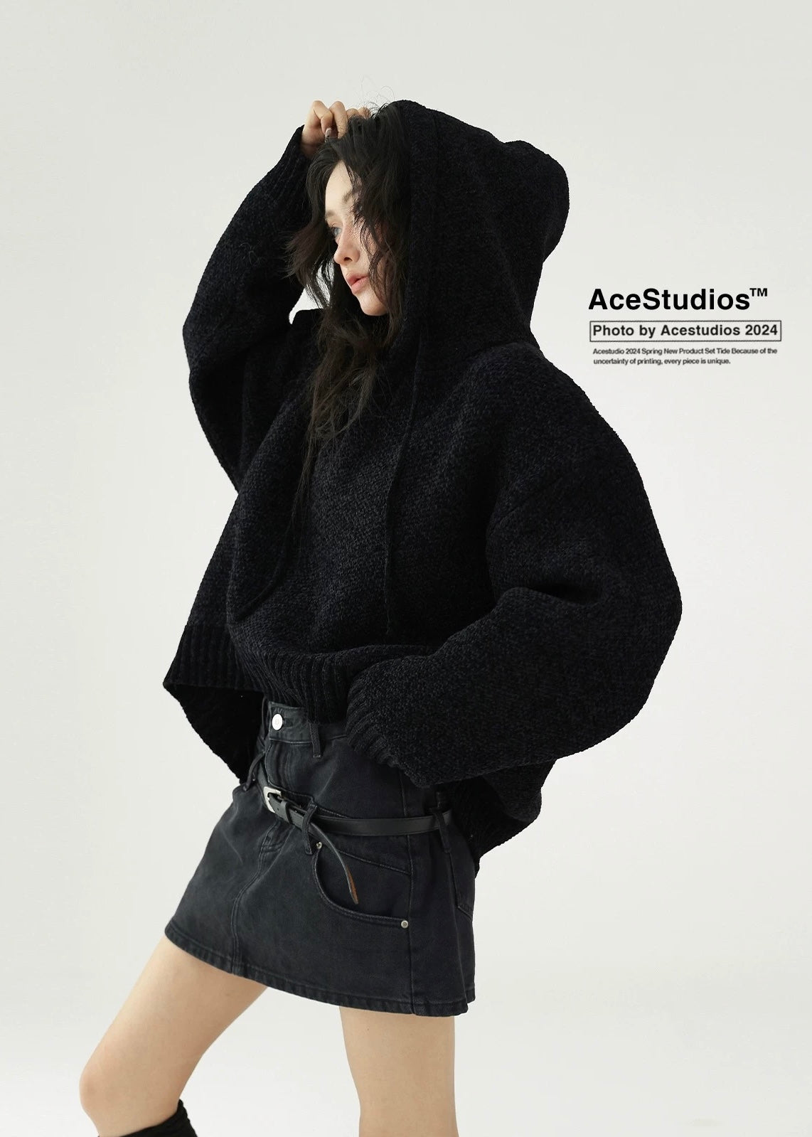 hooded knit pullover / AS1156