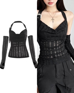 バックレスホルタートップス / vo1290