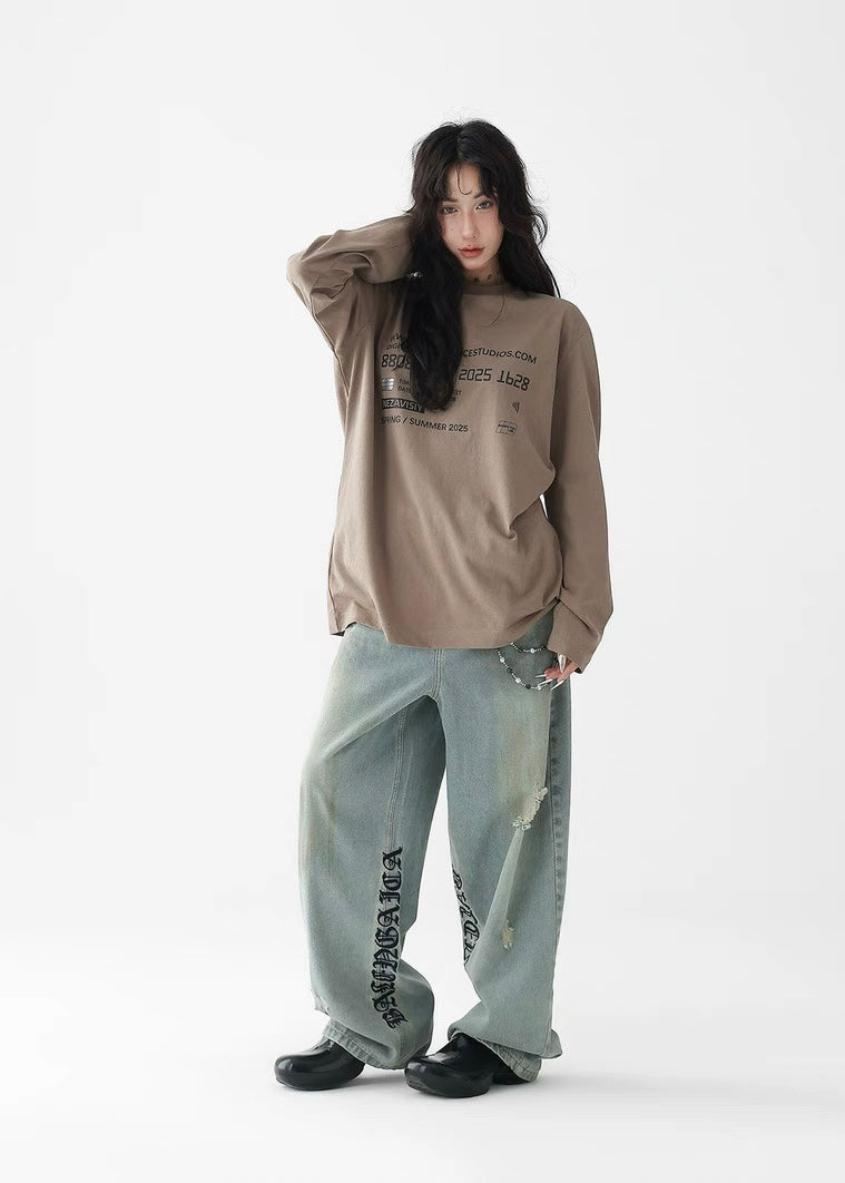 High street vintage loose jeans / AS1255
