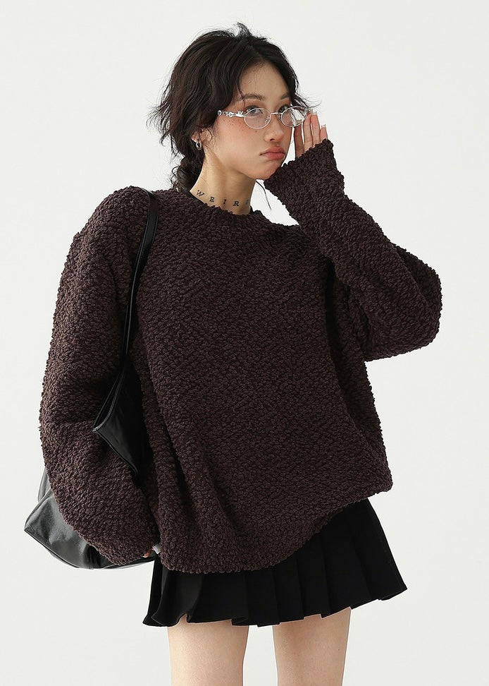 round neck pullover sweater / AS1187
