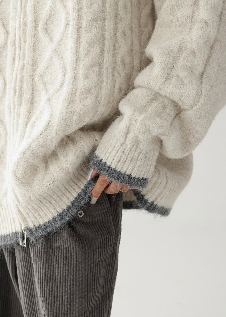 double zip knit cardigan / AS1184