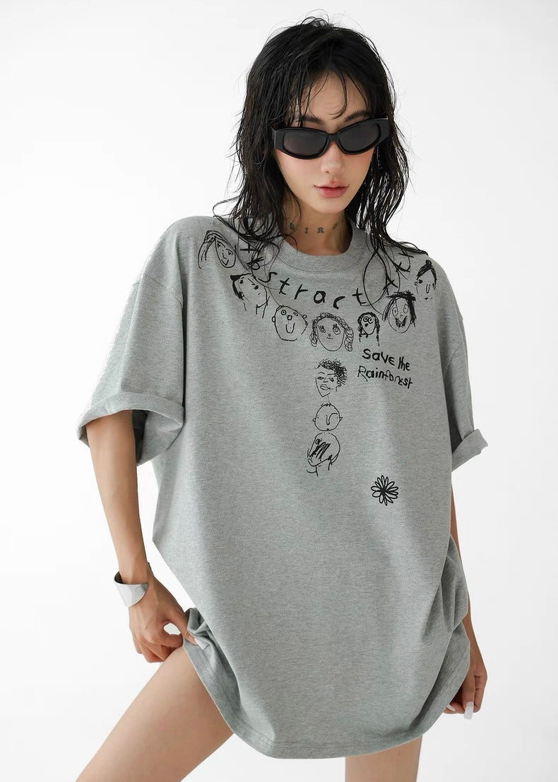 Hand Painted Cartoon T-shirt / AS1314