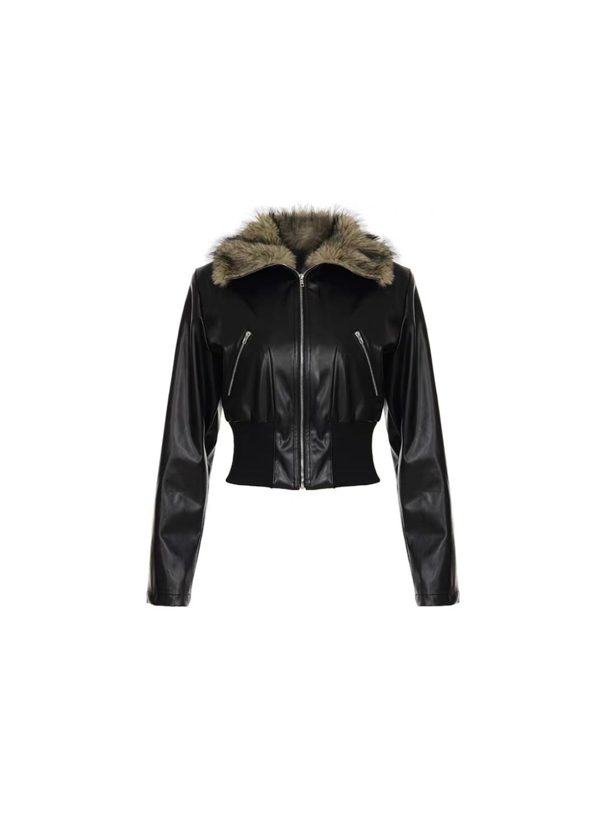 ファーカラーショートジャケット / VO1306