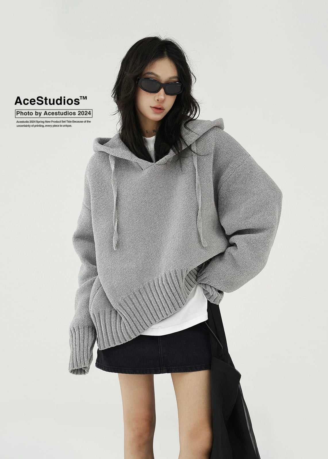 hooded knit pullover / AS1156
