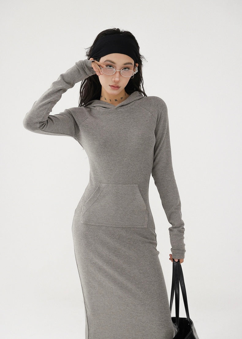 Hood Maxi Length Dress / AS1196