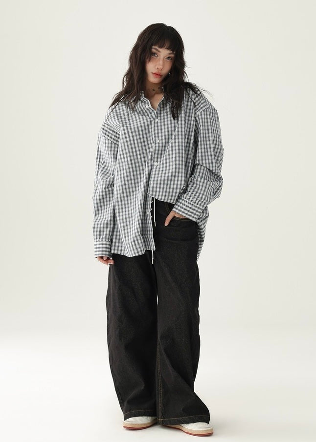 American retro check shirt / AS1214