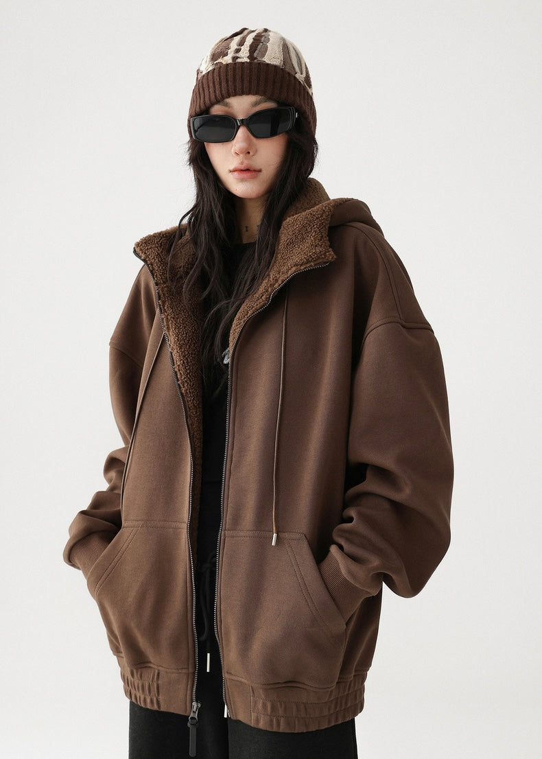 fleece parka jacket / AS1197