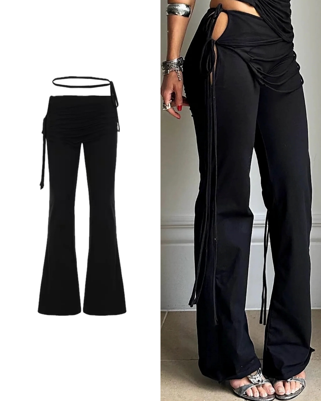 リボンレースアップパンツ / vo1284