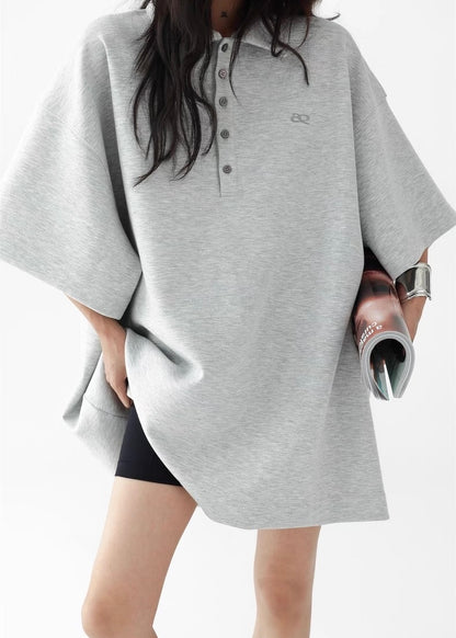 Casual loose half sleeve polo shirt / AS1268