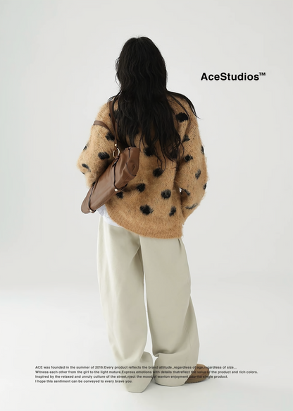 leopard knit cardigan / AS1122